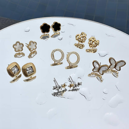 18K medicininis metalas,auskarai - StiliusPlius